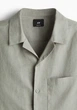 Чоловіча лляна сорочка Regular fit H&M (58401) XL Зелена - изображение 6
