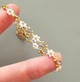 Тонкий браслет ромашки з фіолетовими стразами (00022259) - зображення 6