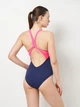 Купальник слитный женский Arena Ripples Swimsuit V Back B 009021-780 36 Синий (3468337506072) - изображение 2