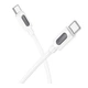 Кабель USB Borofone BX114 Silicone, Type-C to Type-C, 60W, 1m, Білий - зображення 1