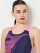 Купальник слитный женский Arena Bright Glare Swimsuit V Back 008930-790 42 Синий/Розовый (3468337533757) - изображение 3