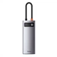 USB Type-C Хаб Baseus Metal Gleam Series 5-in-1 (3*USB3.0, 4K HDMI, Type-C) gray (CAHUB-CX0G) - изображение 1