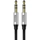 Кабель мультимедийный Jack 3.5mm Yiven M30 M/M 1m silver-black Baseus (CAM30-BS1) - изображение 1