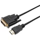 Кабель мультимедийный HDMI M to DVI M 1.8m 24+1pin Dynamode (DM-CL-HDMI-DVI-1.8M) - изображение 1