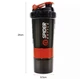 Спортивный шейкер 500 мл Spider Bottle 3 отделения (черно-красный) - изображение 3
