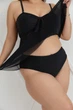 Купальник plus size 3XL Бебі-дол чорний - зображення 3