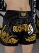 Тренувальні MMA шорти для тайського боксу, єдиноборств Sanda, UFC для спорту Bless Wear чорний/золотий, р. M(12-16 років) - зображення 2