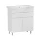 Тумба із умивальником ROZZY JENORI Iris 65x75x39.5см на підлогу біла RJFU034-0165WHSET(RJFU034-0165WH + RZJ201) - зображення 1