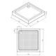 Душевой поддон Imprese 90x90x15 см квадратный,в комплекте с сифоном s0949090S - изображение 2