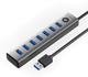 Hub USB Orico 7x USB-A 3.0 + USB-C 5V/3A 1m (CL7U-U3) - obraz 1