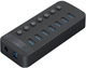 Hub USB Orico 7x USB-A 3.0 with switches (CT2U3-7AB) - obraz 1