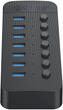 Hub USB Orico 7x USB-A 3.0 with switches (CT2U3-7AB) - obraz 3