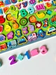 Деревяна розвиваюча дошка Монтессорі 58327 Риболовля Укр Абетка Вкладиші - изображение 7