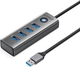 USB хаб Orico 4x USB-A 3.0 (PDD4U-U3) - зображення 1
