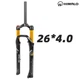 Повітряна вилка для фетбайка Himalo 26 дюймів Fat Fork 130mm Lock-out Rebound Золота - зображення 1