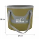 Складное ведро для туризма | из ПВХ портативное Folding Bucket 20 Л | для рыбалки, кемпинга, дачи | цвет олива | удобное складывание (700179) - изображение 7