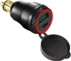Мото зарядка USB 3.0 + PD Type-C 30W штекер роз'єм BMW DIN Hella для мотоцикла Металева red - зображення 5