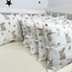 Бортики подушки 6 шт зі зйомними наволочками Oh My Kids "Зайчики" фланель - зображення 1