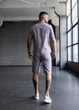 Мужской комплект из льна MonsterBrand M (48) Серый, рубашка и шорты - изображение 8