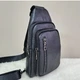 Сумка-слинг мужская черная через плече из натуральной кожи TIDING BAG 68223 - изображение 1