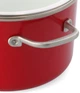 Кастрюля KitchenAid Steel Core с крышкой 20 см 3.7 л Красная (CC003267-001) - изображение 3