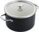 Кастрюля с крышкой KitchenAid Steel Core 24 см 6 л Матовый черный (CC006001-001) - изображение 1