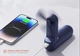 Ручной вентилятор JISULIFE Life8, 12-21 ч автономности, 2000 мАч, Power Bank, LED фонарик, 2 скорости, синий - изображение 6