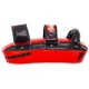 Макивара тай-пэд кожаная для тайского бокса Fistrage Fight Gear 4312 размер 34x19x7см Red-Black - изображение 3