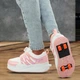Роликовые кроссовки для девочек на четырех колесах SP-Sport 3414 размер 38 White-Pink - изображение 10