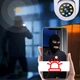 Компактна непомітна бездротова Wifi камера відеоспостереження в патрон 2MP Smart Camera Поворотна камера з датчиком руху IP камера широкий кут огляду та віддалене керування - зображення 6