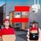 Вулична водонепроникна Wifi камера відеоспостереження 3MP V3 Поворотна IP камера з датчиком руху нічним баченням та віддаленим доступом легка у встановленні - зображення 6