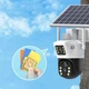 Автономная 4G камера видеонаблюдения с солнечной панелью и влагозащитой 4MP PTZ Y001 + Подарок Карта памяти на 32 GB Уличная камера с дистанционным управлением и ночным видением Поворотная охранная IP камера - изображение 5