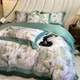 Комплект постільної білизни Diana Textile Spring Flowers тенсел 220x240 см Зелений + Бежевий - зображення 4