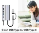 Сетевая карта Deepfox-2208TU2 USB Type C/Type A RJ45 USB HUB Ethernet LAN адаптер сетевой 100 Мбит/с - изображение 6