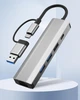 Мережева карта Deepfox-2501 Gigabit Type C/Type A 6 in 2 алюмінієва USB 3.2 hub RJ45 мережевий адаптер 1000 Мбіт/с - зображення 10