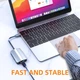 Мережева карта Deepfox-2112 Type C 5 in 1 алюмінієва hub картридер RJ45 мережевий адаптер 100 Мбіт/с - зображення 10