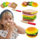 Drewniany zestaw do krojenia Viga Hamburger i Kanapka 50810 (6934510508104) - obraz 7