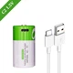 Акумуляторна батарейка SMARTOOOLS тип C (R14, LR14) Li-ion 5000mWh Type-C (1 шт) - зображення 2
