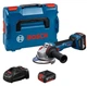 Аккумуляторная угловая шлифмашина Bosch GWS 18V-11 S (18 В, 125 мм, 2x5 А*ч) болгарка шлифмашинка УШМ с АКБ и ЗУ(26226) - изображение 1