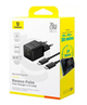 Мережевий адаптер Baseus Palm Fast Charger C+U 20W + Cable Type-C to Type-C P10111608113-01 Чорний - зображення 2