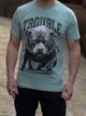Чоловіча футболка Daniel Jones Trouble принт пес, XL,Зелений - зображення 1