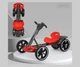 Дитячий електромобіль GO KART F1 з пультом, EVA-колеса, Bluetooth, музика, 390 Вт червоний - зображення 3