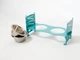 Кормушка, подставка для собак малых пород, разборная-регулируемая , высота 61-137мм, V-0.45л, цвет мятный - изображение 3