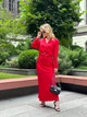 Женская юбка длинная из шелка Армани Красный Maybel 2XL 508 (3928_5) - изображение 2
