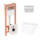 Готовое решение Qtap для ванной комнаты: подвесной унитаз Swan Ultra Quiet 520×360×320 + комплект инсталляции - изображение 1