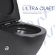 Унитаз подвесной Qtap Robin New Ultra Quiet с сиденьем с сиденьем Soft-Close MATT BLACK QT13332381АSMB - изображение 5