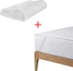 Набор U-tek Наматрасник Cotton Premium Health Care Непромокаемый с резинками по углам 180x200 см + Подушка Memory Wawe 49х32 см (COTPRE180200+pWaweM) - изображение 1
