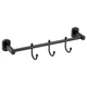 Держатель для полотенца Qtap Liberty 3 крючка 365 мм QTLIBBLM1154-3 Black - изображение 1