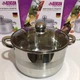 Кастрюля из нержавеющей стали с крышкой 6.5л Benson (BN-221Н) - изображение 2