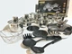 Набір посуду Преміум класу з нержавіючої сталі Benson з термодатчиками 18 предметів (BN-197) - зображення 1